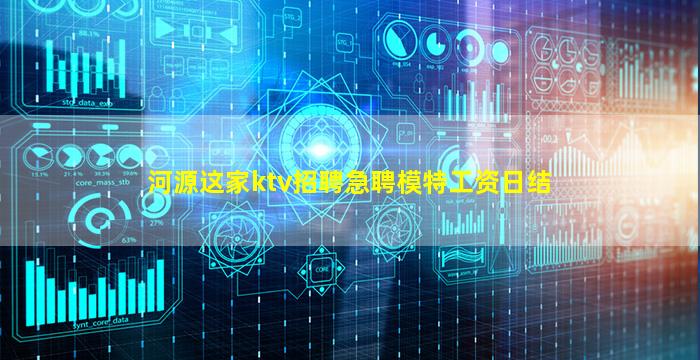 河源这家ktv招聘急聘模特工资日结
